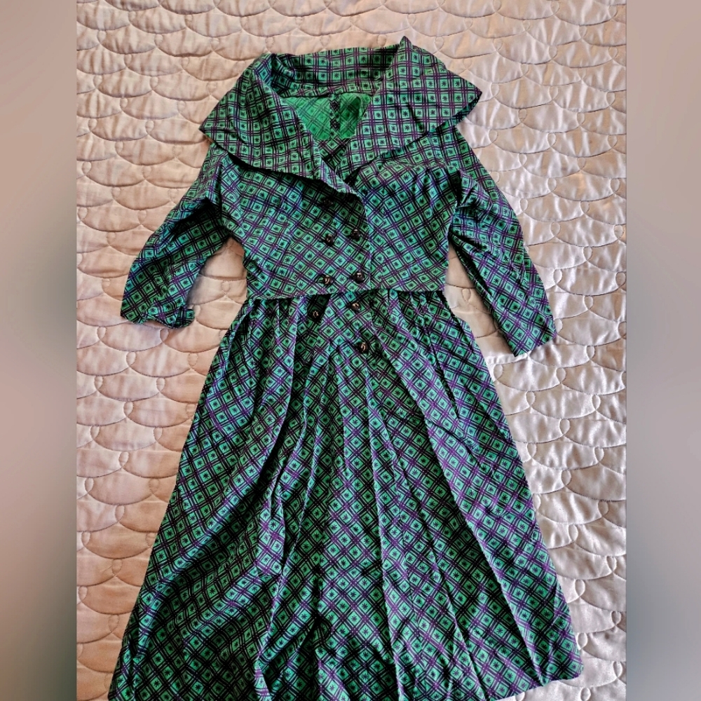 Vintage handmade strapless dress with matching jacket